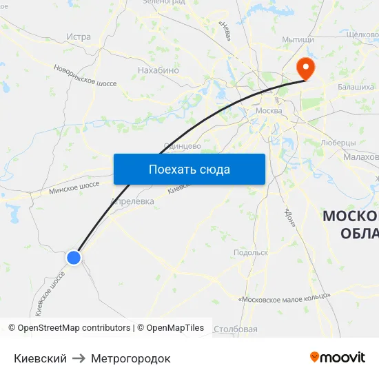 Киевский to Метрогородок map