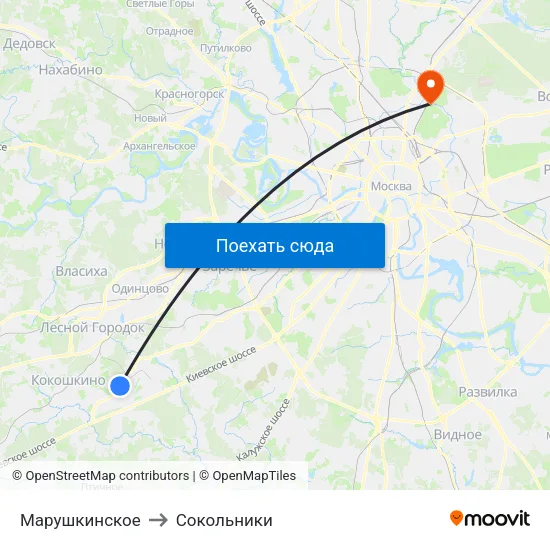 Марушкинское to Сокольники map