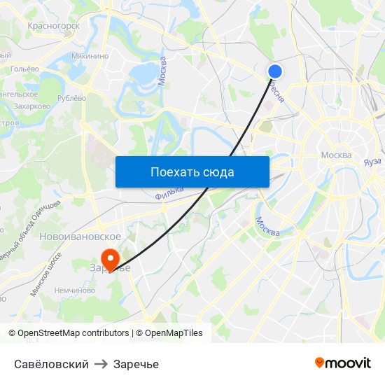Савёловский to Заречье map
