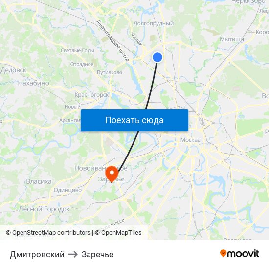 Дмитровский to Заречье map