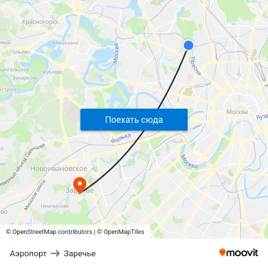 Аэропорт to Заречье map