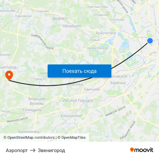 Аэропорт to Звенигород map