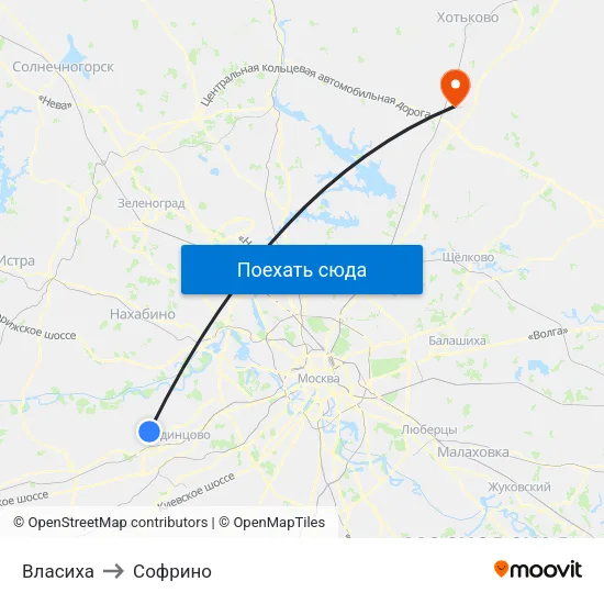 Власиха to Софрино map
