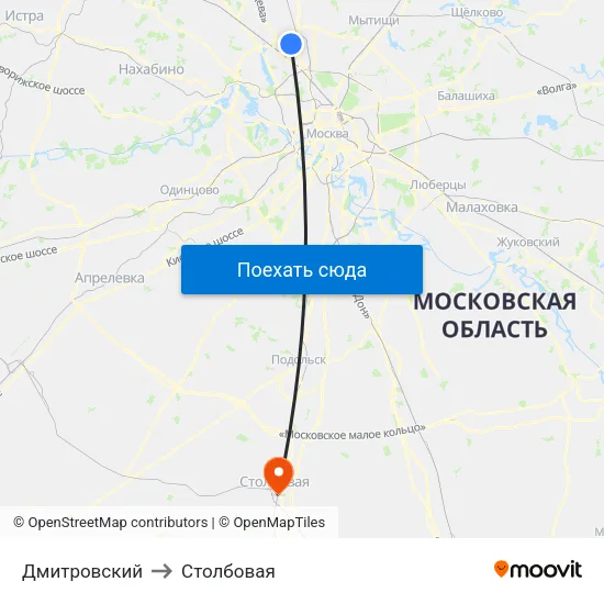 Дмитровский to Столбовая map