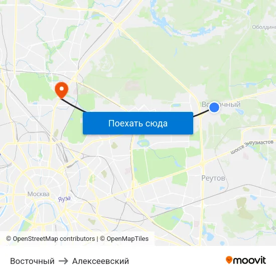 Восточный to Алексеевский map