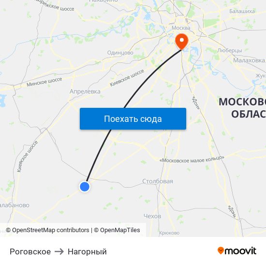 Роговское to Нагорный map