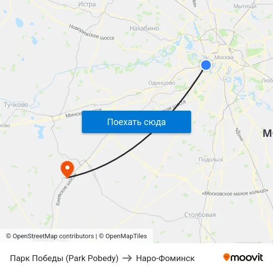 Парк Победы (Park Pobedy) to Наро-Фоминск map