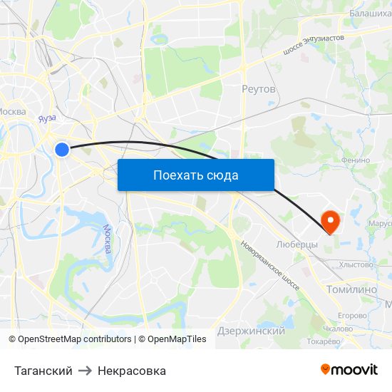 Таганский to Некрасовка map