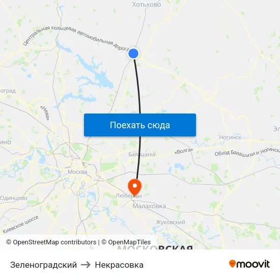Зеленоградский to Некрасовка map
