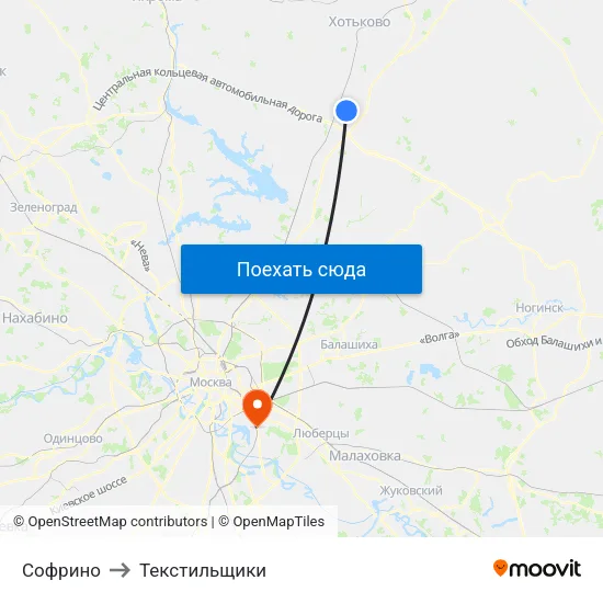 Софрино to Текстильщики map