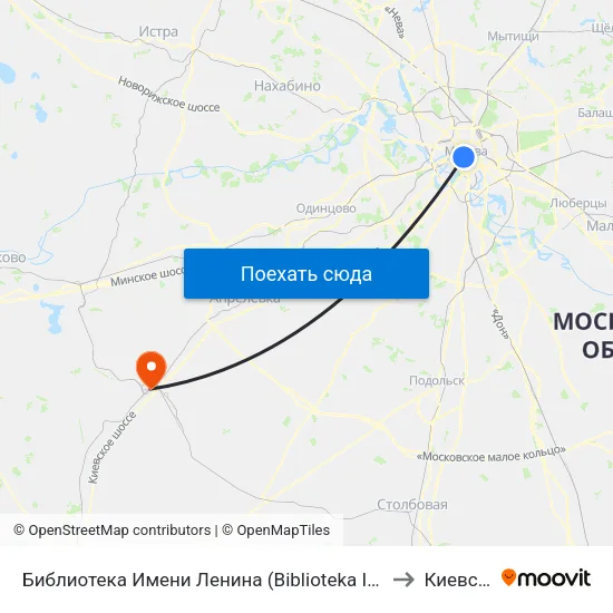Библиотека Имени Ленина (Biblioteka Imeni Lenina) to Киевский map