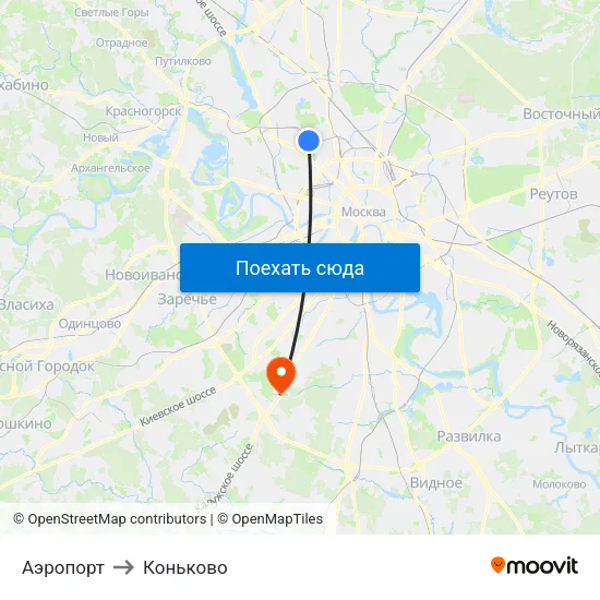 Аэропорт to Коньково map