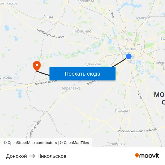 Донской to Никольское map