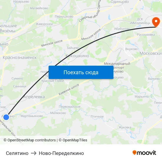Селятино to Ново-Переделкино map