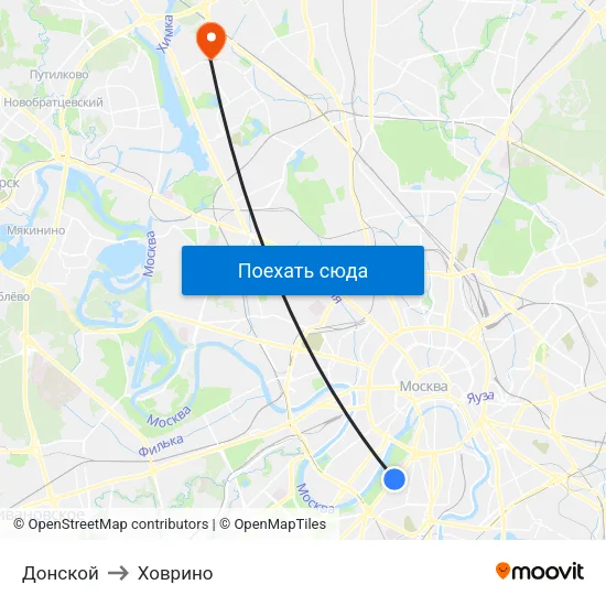 Донской to Ховрино map