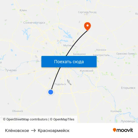 Клёновское to Красноармейск map