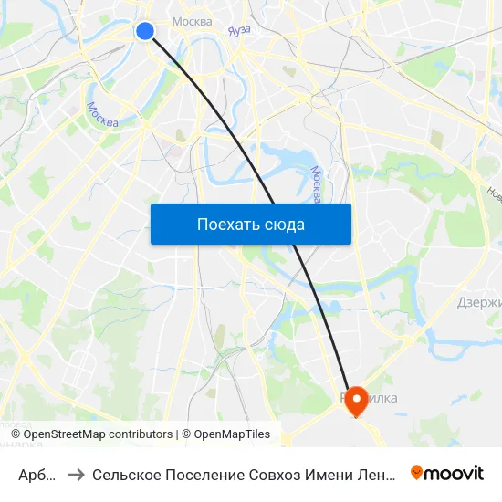 Арбат to Сельское Поселение Совхоз Имени Ленина map