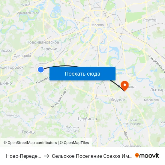 Ново-Переделкино to Сельское Поселение Совхоз Имени Ленина map
