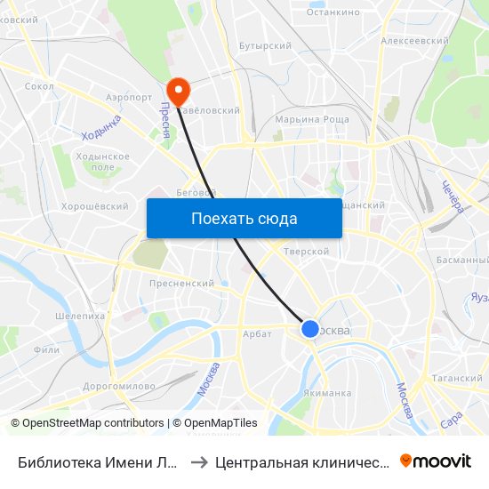Библиотека Имени Ленина (Biblioteka Imeni Lenina) to Центральная клиническая психиатрическая больница map