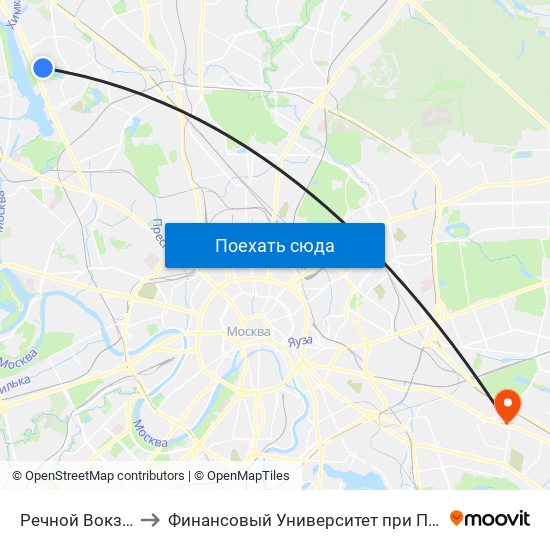 Речной Вокзал (Rechnoy Vokzal) to Финансовый Университет при Правительстве РФ (бывш. ВГНА Минфина РФ) map