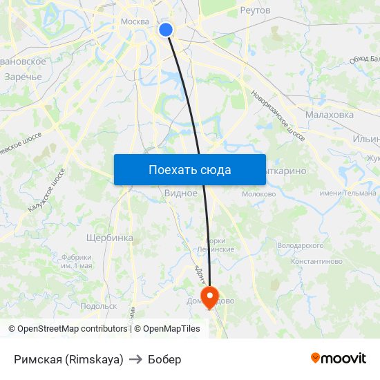 Римская (Rimskaya) to Бобер map