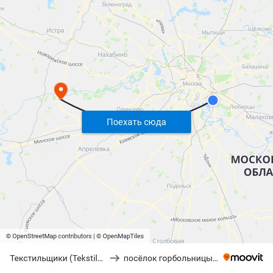Текстильщики (Tekstilschiki) to посёлок горбольницы № 45 map
