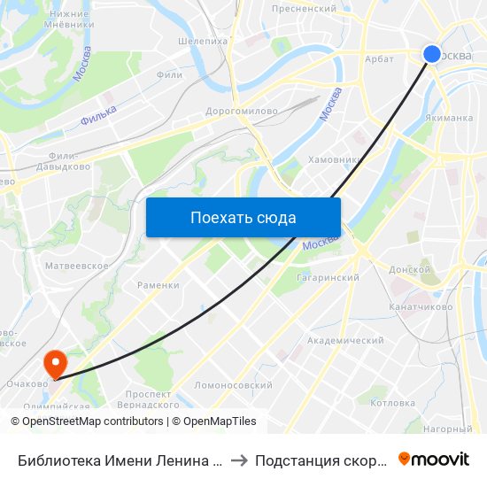 Библиотека Имени Ленина (Biblioteka Imeni Lenina) to Подстанция скорой помощи №26 map
