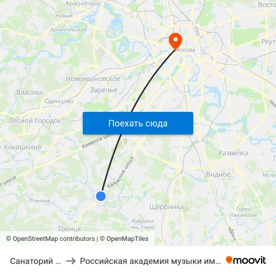 Санаторий Десна to Российская академия музыки имени Гнесиных map