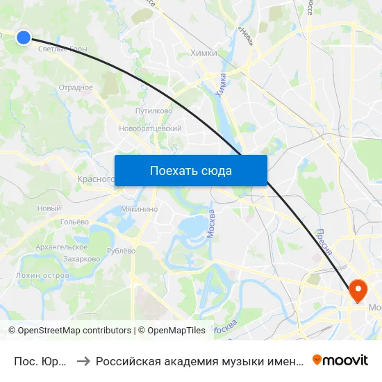 Пос. Юрлово to Российская академия музыки имени Гнесиных map