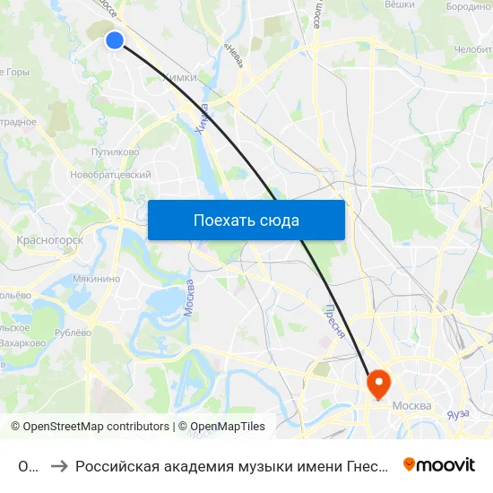 Оби to Российская академия музыки имени Гнесиных map