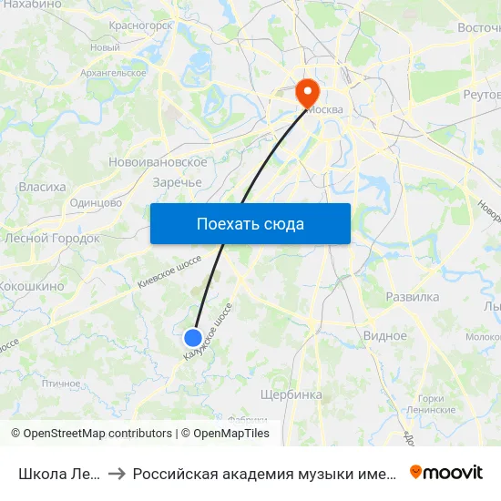 Школа Летово to Российская академия музыки имени Гнесиных map