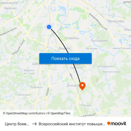 Центр боевых искусств to Всероссийский институт повышения квалификации МВД РФ map