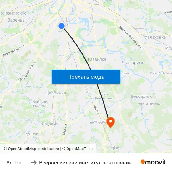 Ул. Ремизова to Всероссийский институт повышения квалификации МВД РФ map