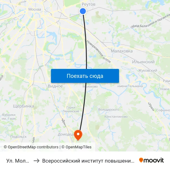 Ул. Молостовых to Всероссийский институт повышения квалификации МВД РФ map