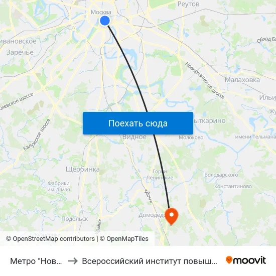 Метро "Новокузнецкая" to Всероссийский институт повышения квалификации МВД РФ map