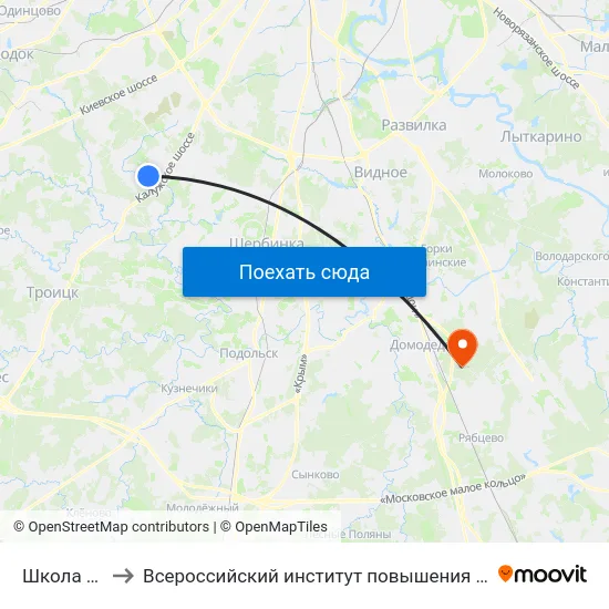 Школа Летово to Всероссийский институт повышения квалификации МВД РФ map