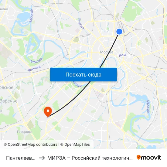 Пантелеевская ул. to МИРЭА – Российский технологический университет map