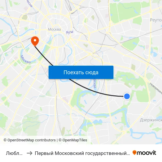 Люблинский суд to Первый Московский государственный медицинский университет им. И. М. Сеченова map