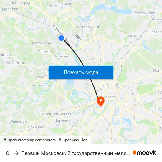 Оби to Первый Московский государственный медицинский университет им. И. М. Сеченова map