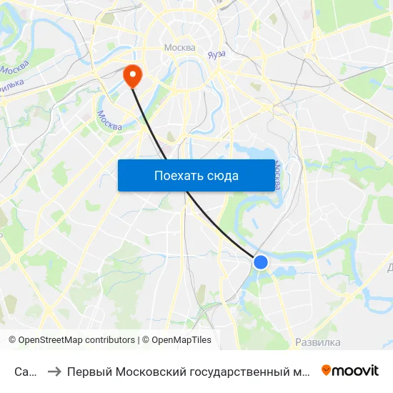Сабурово to Первый Московский государственный медицинский университет им. И. М. Сеченова map