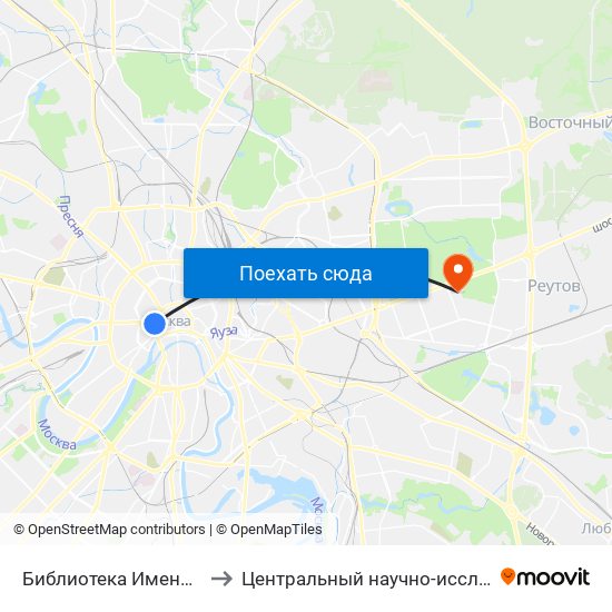 Библиотека Имени Ленина (Biblioteka Imeni Lenina) to Центральный научно-исследовательский институт гастроэнтерологии map