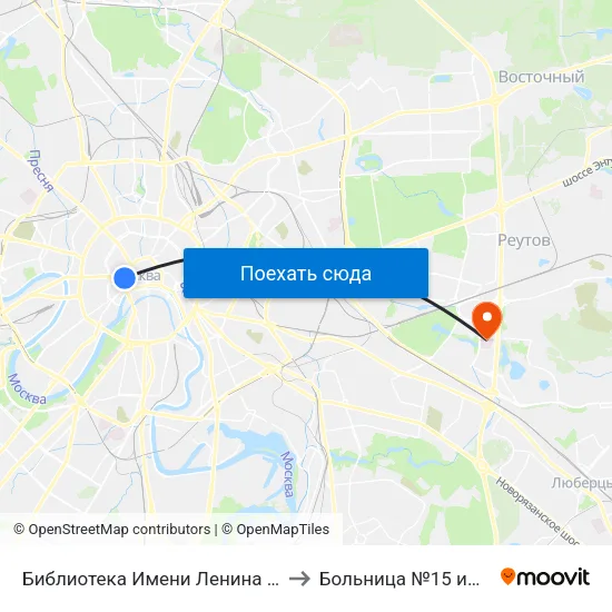 Библиотека Имени Ленина (Biblioteka Imeni Lenina) to Больница №15 им. О.М. Филатова map