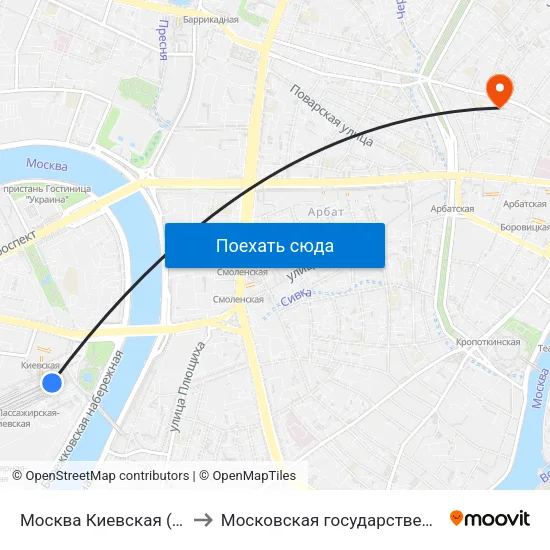 Москва Киевская (Kievsky Station) to Московская государственная консерватория map
