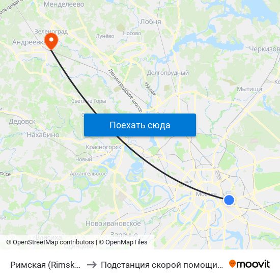 Римская (Rimskaya) to Подстанция скорой помощи №27 map