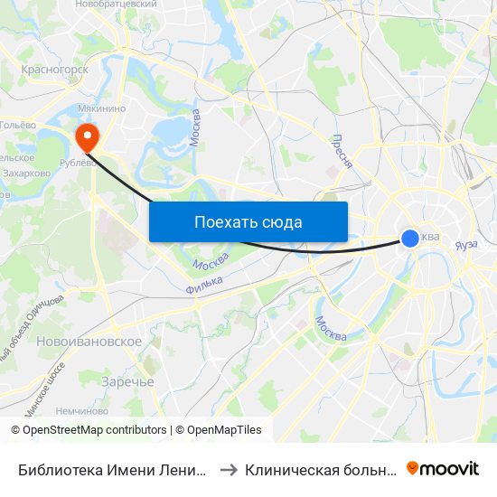 Библиотека Имени Ленина (Biblioteka Imeni Lenina) to Клиническая больница 8 им. Соловьёва map