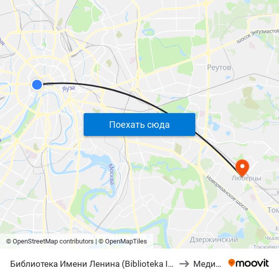 Библиотека Имени Ленина (Biblioteka Imeni Lenina) to Медиком map