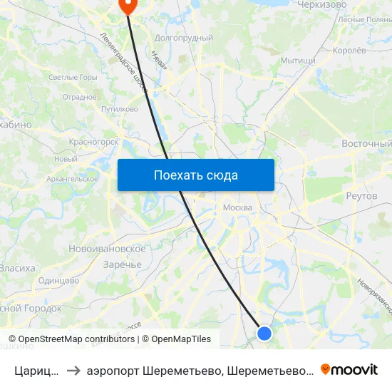 Царицыно to аэропорт Шереметьево, Шереметьево терминал D map
