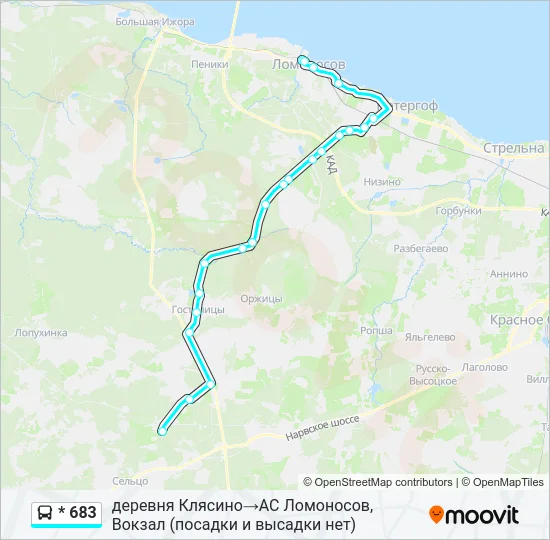 * 683 Bus Line Map