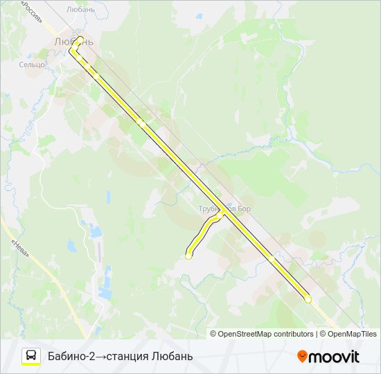 * 321А (ТОСНЕНСКИЙ РАЙОН) Bus Line Map