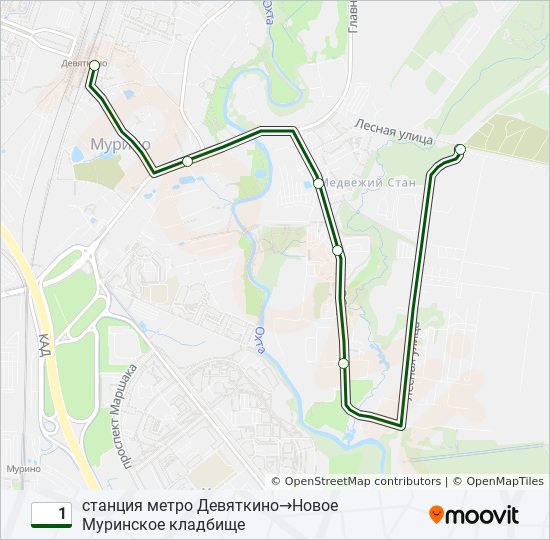 1 bus Line Map